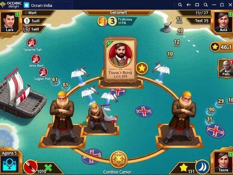 Oceanic Delight India gameplay showing advanced strategy elements like combo moves